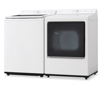 LG 5.8 Cu. Ft. Smart Top-Load Washer with EasyUnload™ and 7.3 Cu. Ft. Electric Dryer with AI Sensing  | Laveuse intelligente à chargement par le haut LG 5,8 pi³ avec EasyUnload et sécheuse électrique LG 7,3 pi³ avec détection IA  | LGTL820W