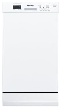 Danby 18" 51 dBA Front-Control Built-In Dishwasher - White - DDW18D1EW | Lave-vaisselle encastré Danby de 18 po et de 51 dBA avec commandes à l’avant - blanc - DDW18D1EW | DDW18D1W
