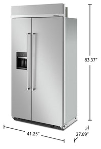 KitchenAid 25.1 Cu. Ft. Built-In Side-by-Side Refrigerator - KBSD702MPS 