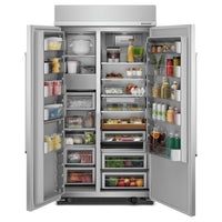 KitchenAid 42" 25.5 Cu. Ft. Side-by-Side Refrigerator - Stainless Steel PrintShield™ - KBSN702MPS | Réfrigérateur KitchenAid de 25,5 pi³ et de 42 po à compartiments juxtaposés - acier inoxydable avec …