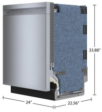 Bosch 100 Series Smart Dishwasher with PrecisionWash® and Third Rack - SHE5AE75N  | Lave-vaisselle intelligent Bosch de série 100 avec PrecisionWashMC et 3e panier - SHE5AE75N  | SHE5E75N