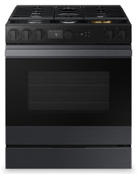 Samsung 6 Cu. Ft. Smart Gas Slide In Range with Air Fry and Air Sous Vide - Matte Black - NSG6DG8500… | Cuisinière intelligente à gaz encastrée Samsung de 6 pi³ avec friture à air et Air Sous Vide - noir …