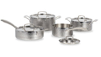 Cuisinart 8-Piece Vintage Hand-Hammered Tri-Ply Cookware Set - HTP-8SSC | Batterie de cuisine rétro de Cuisinart martelée à la main à trois couches de 8 pièces - HTP-8SSC | HTP8SSCW