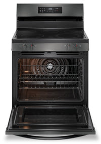 Frigidaire 5.3 Cu. Ft. Electric Range With Air Fry and Convection Bake - Black Stainless Steel - FCR… | Cuisinière électrique Frigidaire de 5,3 pi³ avec friture à air et cuisson par convection - acier ino…