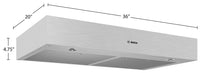 Bosch 36" 500 Series Under-Cabinet Range Hood - DUH56353UC | Hotte de cuisinière sous l’armoire Bosch de série 500 de 36 po - DUH56353UC | DUH5635C