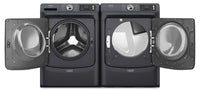 Maytag 5.8 Cu. Ft. Pet Pro Smart Front-Load Washer and 7.4 Cu. Ft. Electric Dryer - Midnight Steel | Laveuse intelligente à chargement frontal Pet Pro de 5,8 pi3 et sécheuse électrique de 7,4 pi3 de Maytag – acier minuit | MAFL702E