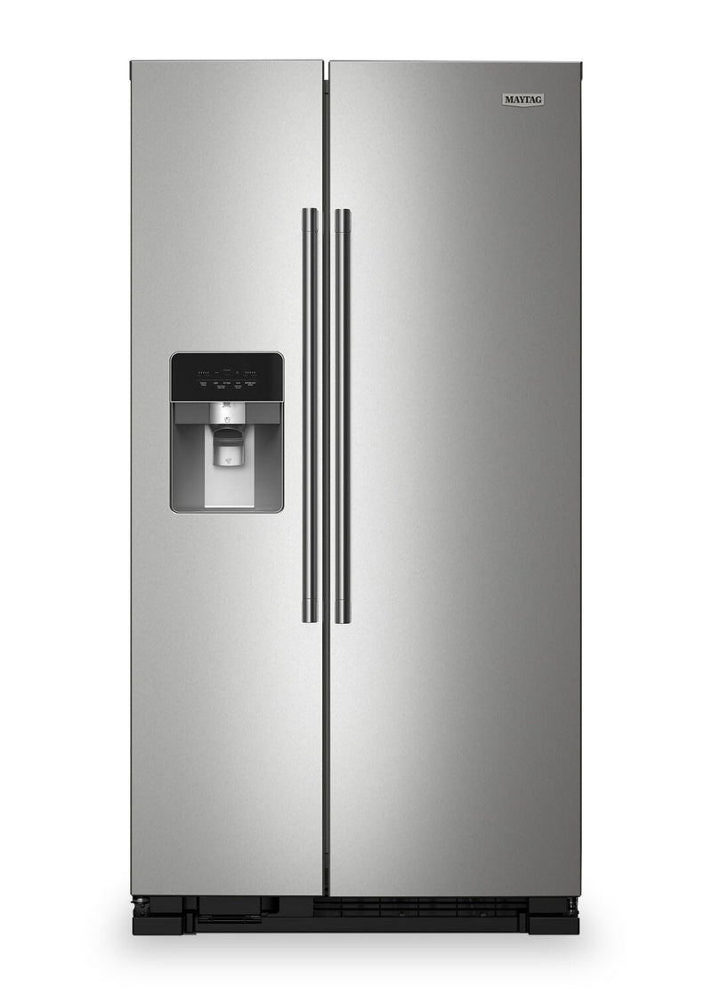 Maytag 36" 25 Cu. Ft. Side-by-Side Refrigerator - Stainless Steel - MRSF4036PZ | Réfrigérateur Maytag de 25 pi³ et de 36 po à compartiments juxtaposés - acier inoxydable - MRSF4036PZ | MRSF403Z