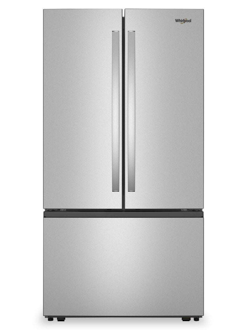 Whirlpool 36" 30.5 Cu. Ft. French-Door Refrigerator with Interior Water Dispenser - Stainless Steel - WRFF3336SZ | Réfrigérateur Whirlpool de 36 po et de 30,5 pi³ à portes françaises avec distributeur d’eau - acier inoxydable - WRFF3336SZ | WRFF333Z