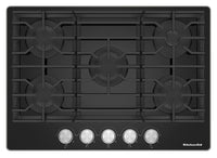 KitchenAid 30" Gas-on-Glass Cooktop - KCGG530PBL | Surface de cuisson à gaz sur vitrocéramique KitchenAid de 30 po – KCGG530PBL | KCGG530P