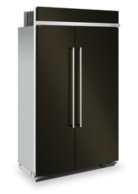 KitchenAid 48" 30 Cu. Ft. Side-by-Side Refrigerator - Black Stainless Steel PrintShield™ - KBSN708MB… | Réfrigérateur KitchenAid de 30 pi³ et de 48 po à compartiments juxtaposés - acier inoxydable noir av…