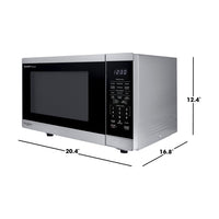 Sharp 1.4 Cu. Ft. Carousel® Countertop Microwave with Inverter Technology - Stainless Steel - SMC1464KSC | Four à micro-ondes de comptoir Sharp de 1,4 pi3 avec plateau tournant CarouselMD et technologie InverterMD - SMC1464KSC | SMC146SC