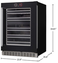 Silhouette Reserve 23.9" 5 Cu. Ft. Single-Door Wine Cooler - Black - SRVWC050R | Refroidisseur à vin Reserve de Silhouette de 5 pi3 et de 23,9 po à 1 porte - noir - SRVWC050R | SRVWC05R