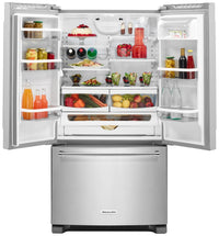 KitchenAid 25 Cu. Ft. French Door Refrigerator with Interior Dispenser - Stainless Steel - Refrigerator with Ice Maker in Stainless Steel