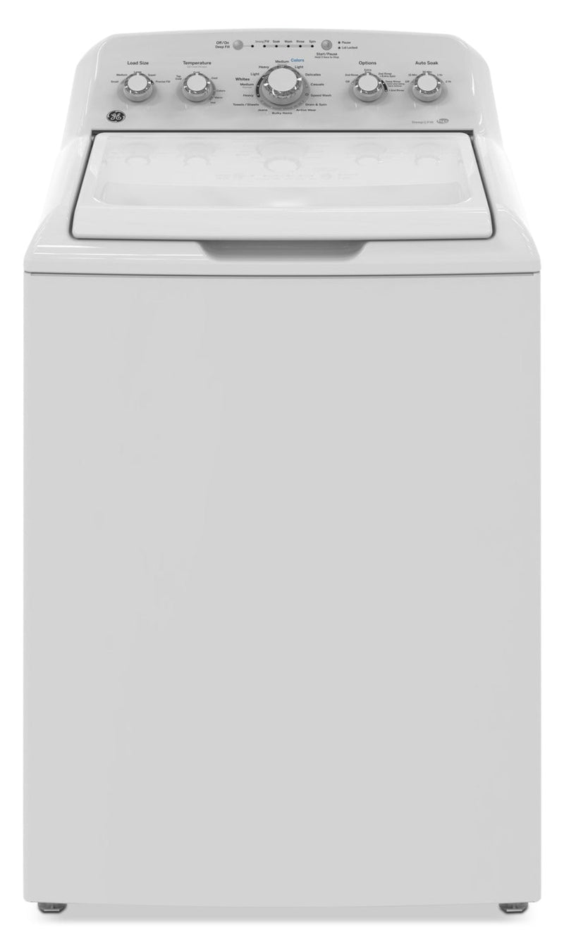 GE 4.9 Cu. Ft. Top-Load Washer with Stainless Steel Drum – GTW460BMMWW