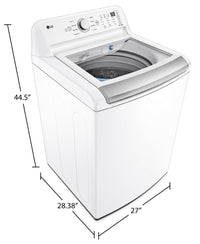 LG 5.8 Cu. Ft. Top-Load High-Efficiency Washer - White - WT7150CW | Laveuse haute efficacité LG à chargement par le haut de 5,8 pi³ - blanche - WT7150CW