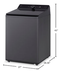 LG 6.1 Cu. Ft. Smart Top-Load High-Efficiency Washer - Black Steel - WT8405CB | Laveuse intelligente haute efficacité LG à chargement par le haut de 6,1 pi³ - acier noir - WT8405CB