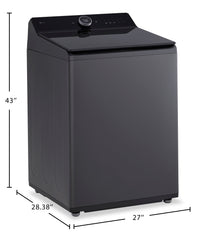 LG 6.3 Cu. Ft. Smart Top-Load High-Efficiency Washer - Black Steel - WT8600CB | Laveuse intelligente haute efficacité LG à chargement par le haut de 6,3 pi³ - acier noir - WT8600CB