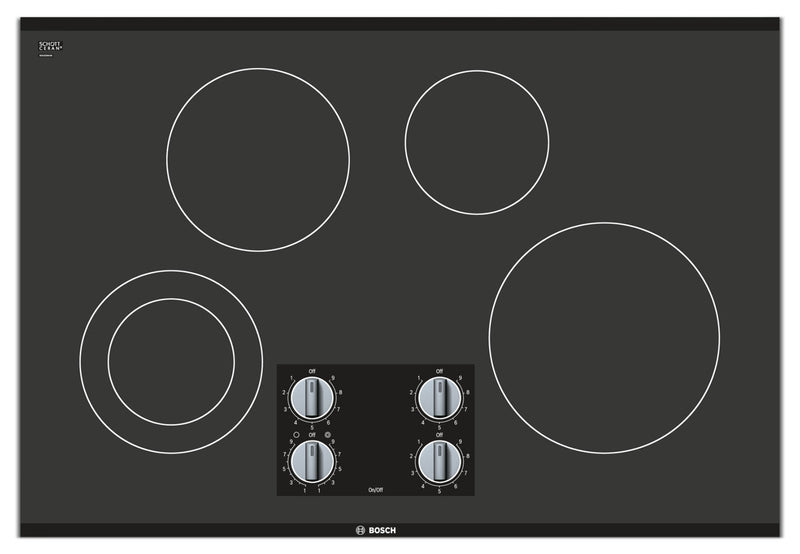 Bosch 500 Series 30" 4-Burner Electric Cooktop – NEM5066UC - Electric Cooktop in Black