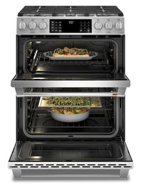 Café 30" Slide-In Dual-Fuel Double Oven Convection Range - CC2S950P2MS1|Cuisinière hybride encastrée Café de 30 po avec deux fours à convection - CC2S950P2MS1|CC2S950S