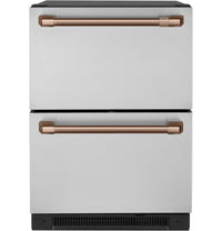 Café Dual-Drawer Refrigerator Brushed Copper Handle Set - CXMA3H3PNCU | Ensemble de poignées cuivre brossé pour réfrigérateur Café à deux tiroirs - CXMA3H3PNCU | CXQD2H2U