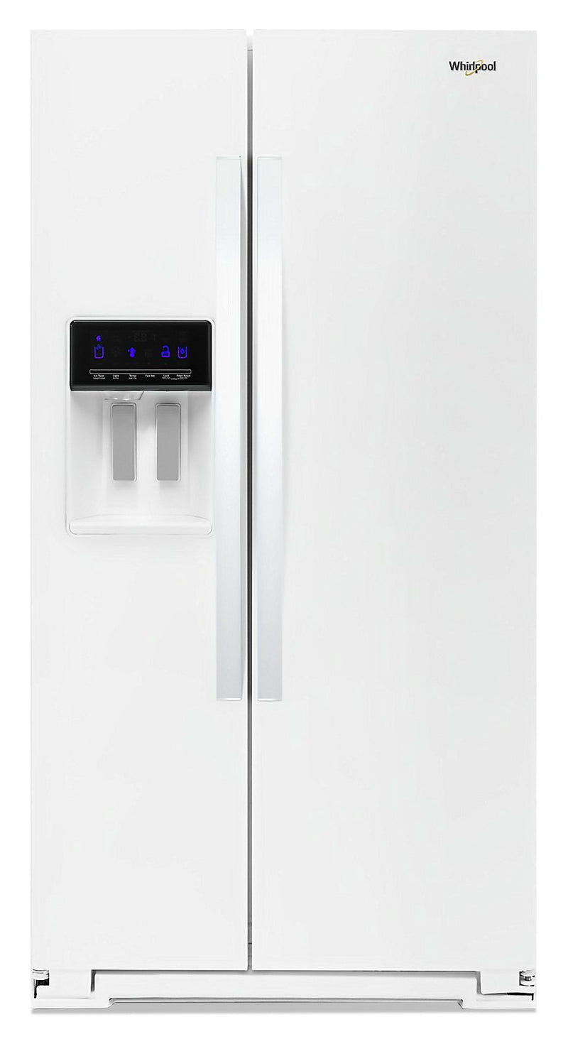Whirlpool 28 Cu. Ft. Side-by-Side Refrigerator with Exterior Water Dispenser - WRS588FIHW|Réfrigérateur Whirlpool de 28 pi³ à compartiments juxtaposés avec distributeur d'eau externe - WRS588FIHW|WRS588IW