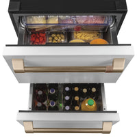 Café 5.7 Cu. Ft. Built-In Dual-Drawer Refrigerator - CDE06RP4NW2 | Réfrigérateur encastré Café de 5,7 pi³ à deux tiroirs - CDE06RP4NW2 | CDE06RPW