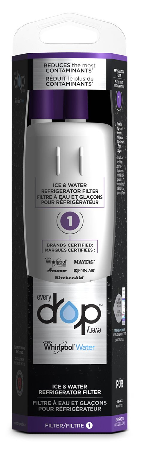 Whirlpool Everydrop™ Ice and Water Refrigerator Filter 1|Filtre à eau et à glaçons Whirlpool EveryDropMC no 1 pour réfrigérateur|EDR1RXD1