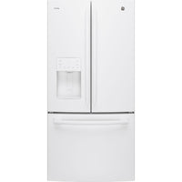 GE 23.8 Cu. Ft. French-Door Refrigerator with Space-Saving Icemaker – PFE24HGLKWW|Réfrigérateur GE de 23,8 pi³ à portes françaises avec machine à glaçons – PFE24HGLKWW|PFE24KWW