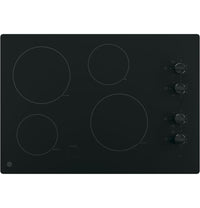 GE 30" Electric Cooktop with Built-In Knob-Control - Black|Surface de cuisson électrique GE de 30 po avec boutons de commande intégrés - noire|JP3030DB
