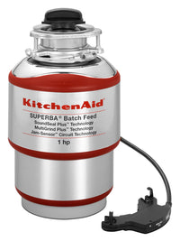 KitchenAid 1HP Batch Feed Food Waste Disposer - KBDS100T|Broyeur d'aliments grande capacité de 1HP KitchenAid - KBDS100T|KBDS100T