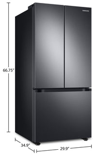 Samsung 22.1 Cu. Ft. French-Door Refrigerator – RF22A4111SG/AA | Réfrigérateur Samsung de 22,1 pi³ à portes françaises - RF22A4111SG/AA | RF22A41G