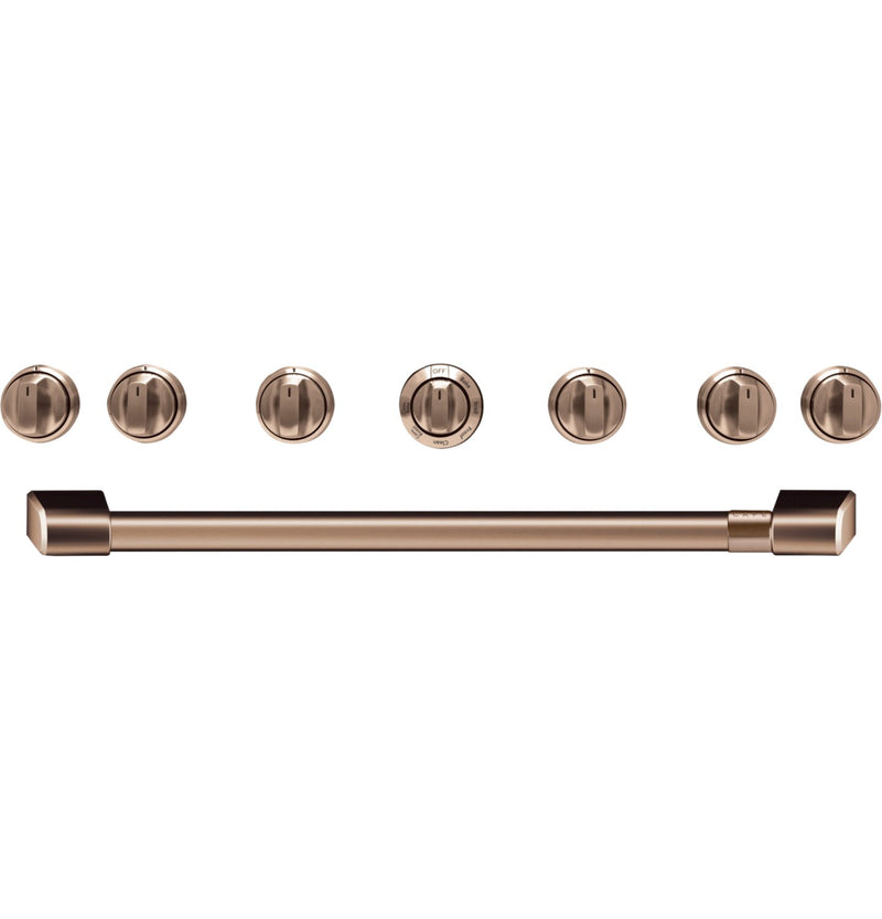 Café Handle and Knob Set for 36" Range in Brushed Copper - CXPR6HKPMCU | Ensemble de poignées et de boutons Café cuivre brossé pour cuisinière de 36 po - CXPR6HKPMCU | CXPR6HCU