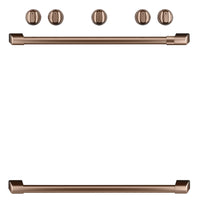 Café Knob and Handle Kit for Freestanding Range in Brushed Copper - CXFSGHKPMCU | Trousse de poignées et boutons Café cuivre brossé pour cuisinière amovible - CXFSGHKPMCU | CXFSGHCU
