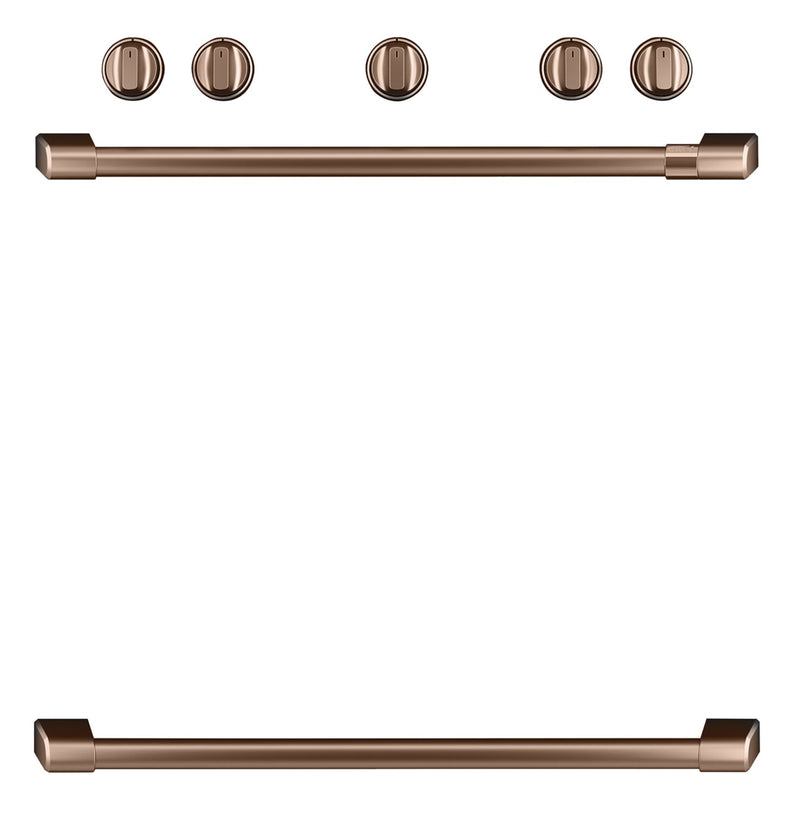 Café Knob and Handle Kit for Freestanding Range in Brushed Copper - CXFSGHKPMCU | Trousse de poignées et boutons Café cuivre brossé pour cuisinière amovible - CXFSGHKPMCU | CXFSGHCU
