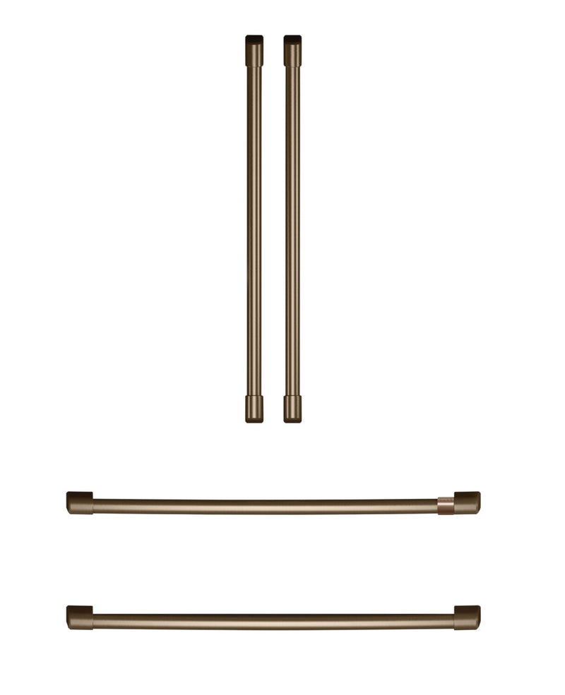Café 4-Piece Brushed Bronze Handle Kit for French-Door Refrigerator - CXQB4H4PNBZ | Trousse de poignées Café 4 pièces bronze brossé pour réfrigérateur à portes françaises - CXQB4H4PNBZ | CXQB4HBZ
