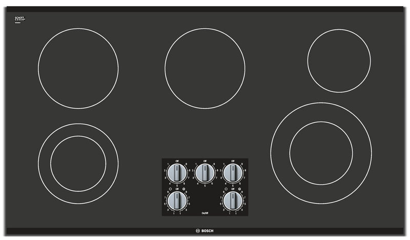 Bosch 500 Series 36" 5-Burner Electric Cooktop – NEM5666UC|Surface de cuisson électrique Bosch de série 500 de 36 po à 5 brûleurs - NEM5666UC|NEM5666UC